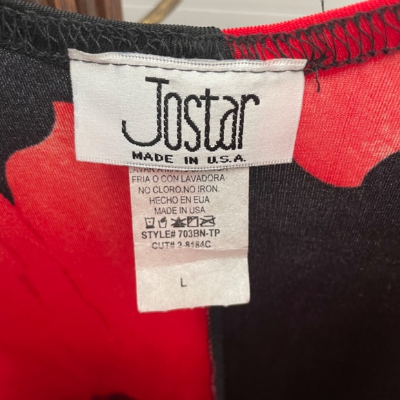 Jostar made in USA, women’s large summer dress, knee length, sleeveless, floral - Picture 6 of 10